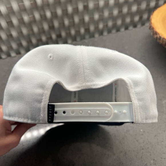 White Jordan Cap with Black Logo - Picture 8 of 8